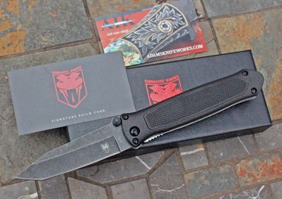 LINDER/COBRATECH Double Action Manual or Auto w/ D2 Tanto Blade