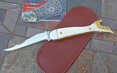 Custom AIK/ KaBar Lady Leg Lady's Leg w/ Gold Lip Pearl