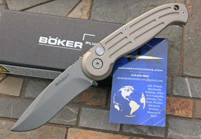 Boker PLUS Magnum Speedmaster Auto w/ Gray Drop Point AUS-8