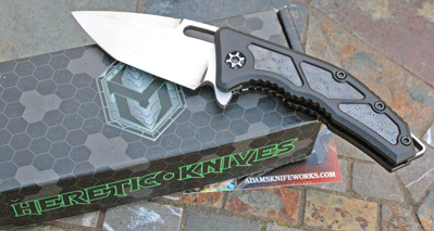 HERETIC MEDUSA Liner Lock Flipper w/Vegas Fiorge Damascus Inlays