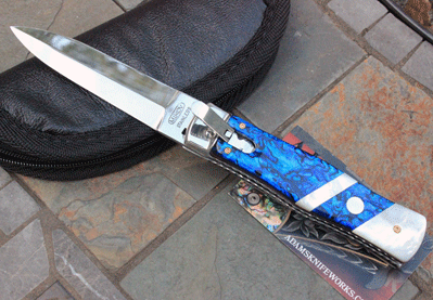 Custom AIK/Mikov Switchblade w/Pearl, Blue Abalone & More!