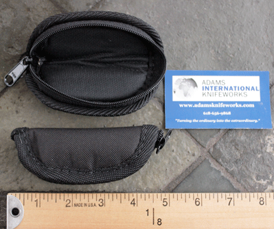 AIK's Custom Quality Zippered MINI Knife Pouch w/Ballistic Cloth