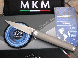 MKM Maniago Knife Makers Zieba FLAME Titanium Frame Lock Flipper