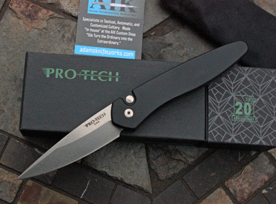 Protech NEWPORT Auto Model 3405 w/ S35VN Stonewash Blade
