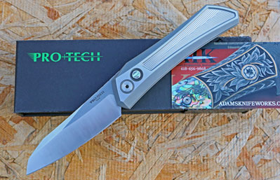 PRO-TECH Stainless Frame OLIGARCH w/Abalone Button & Magnacut