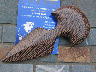 AIK Solid PALM WOOD Push Dagger