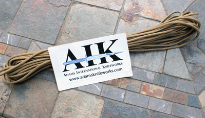 AIK 550 Mil Spec 100ft /50ft /25ft Bundle Solid TAN Paracord