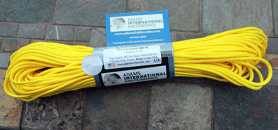 AIK 550 Mil Spec 100ft /50ft /25ft Bundle Solid YELLOW Paracord