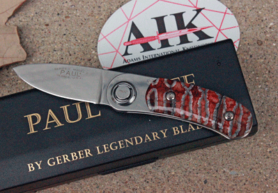 1996 CUSTOM Gerber/AIK PAUL II Button Lock w/Mammoth Molar