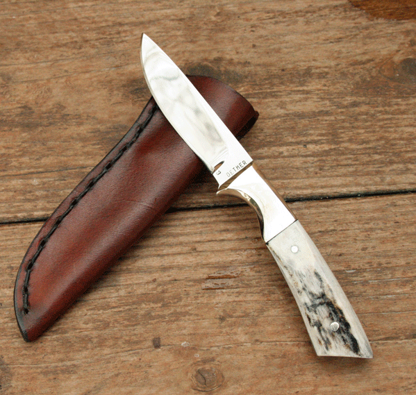 Phil Detmer Custom Handmade Mini Skinner with Elk Horn