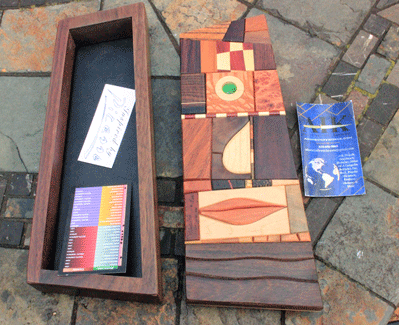 Handcrafted Wood Keepsake Box Picasso Style by Larry Anderson