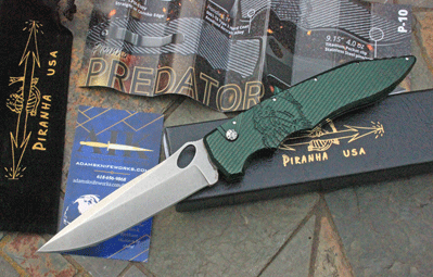 AIK Exclusive Piranha Special Green PREDATOR Auto w/Stonewash