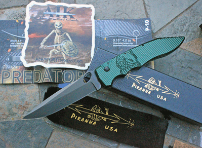 Piranha Green Tactical PREDATOR Auto w/ S30V Stainless