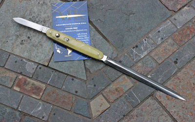 Antique PRESTO Letter Opener Switchblade w/ Onyx Celluloid