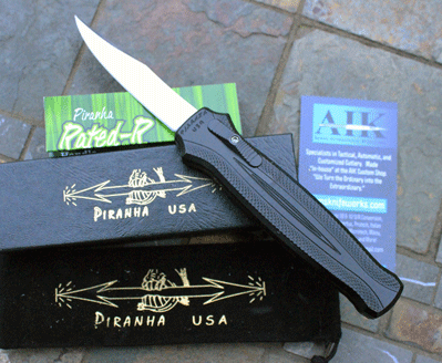 Piranha Black RATED R Front Opener w/ Mirror 154-CM Blade