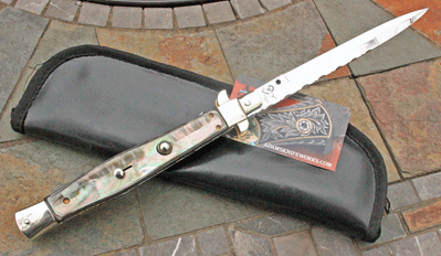 AIK/Pascotto 14" WASP 5mm PICKLOCK w/Black Lip Pearl & File Work