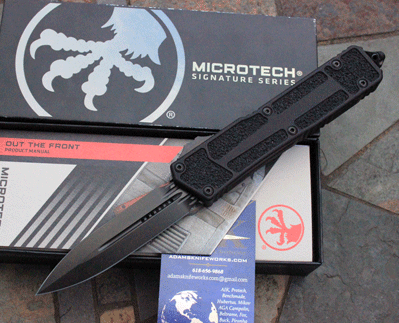 Microtech Signature Series Scarab II SHADOW Black TAC D/E OTF