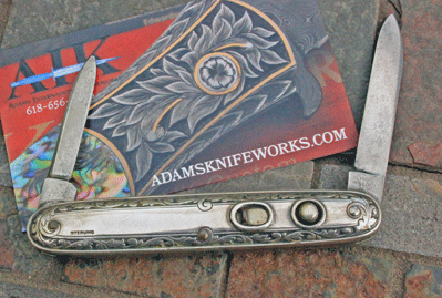 Vintage Sterling Schrade Walden, NY Double Button Switchblade