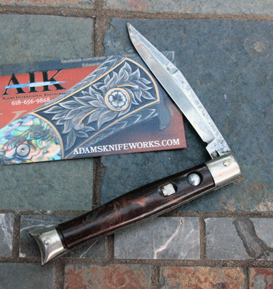 Vintage Root Beer Brown Colonial SHUR SNAP FISHTAIL Switchblade