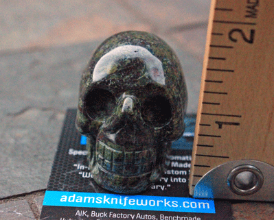 Hand Carved Stone Skull Head