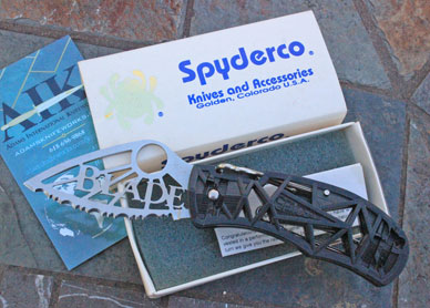 Rare Discontinued Spyderco "Q" Skeletonized Zytel Folder