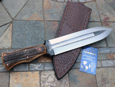 Sam Stoner Amish Coal Forged Pig Sticker Gladius Dagger