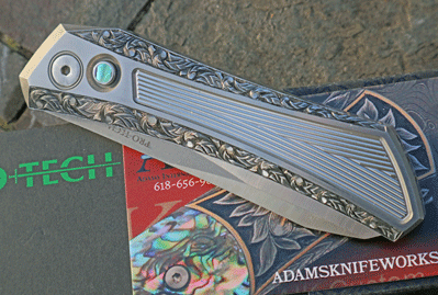 HAND ENGRAVED by Andrew Adams Stainless Frame PRO-TECH OLIGARCH