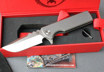 CHAVES KNIVES T.A.K. Titanium Flipper w/ Drop Point M390