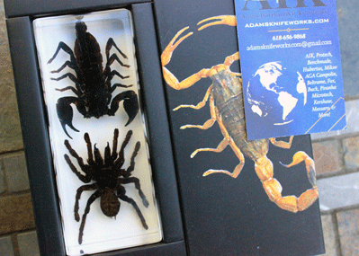 Black Scorpion vs Tarantula (Paperweight)