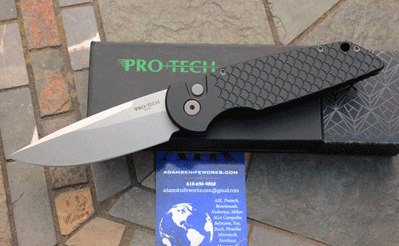 Protech TR3 X1 Fish Scale Tac Response 3 w/ Stonewash 154-CM