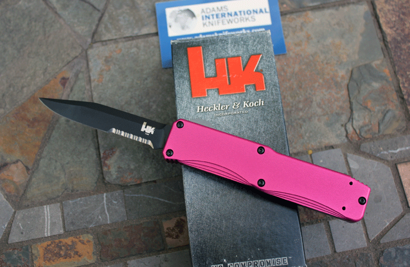 H&K Limited Benchmade Metallic Pink Frame Tumult OTF