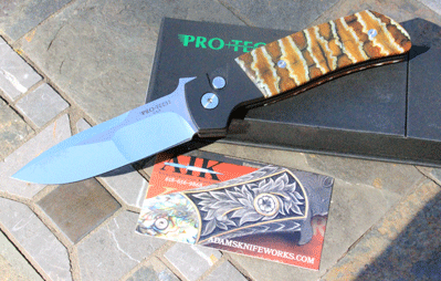 CUSTOM AIK/Protech TERZUOLA w/ Mammoth Molar & Mirror Blade