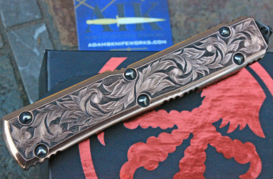 CUSTOM Microtech/AIK Engraved Copper Top D/E ULTRATECH OTF