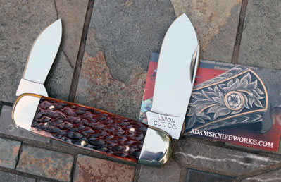 1986 UNION CUT CO SUNFISH Pattern w/Chestnut Jigged Bone