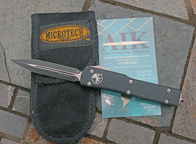 2020 Microtech UTX-70 Mini OTF w/ Black CPM-204P D/E Blade