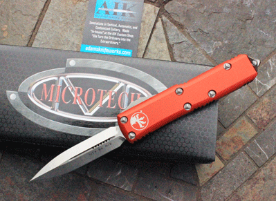Microtech UTX-85 Special Orange D/E Front Opener