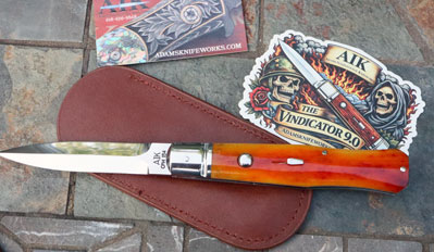 AIK VINDICATOR Integral Bare Head Coffin Dagger w/ Amber Bone