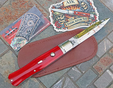 AIK VINDICATOR 9.0 Integral Bare Head Coffin Dagger w/ Red Bone