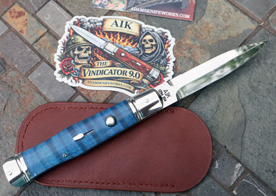 AIK VINDICATOR 9.0 Integral Auto w/Dagger & Blue Curly Maple