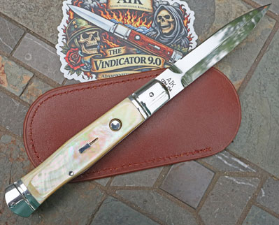 AIK VINDICATOR 9.0 Integral Auto Dagger w/ Gold Lip Pearl