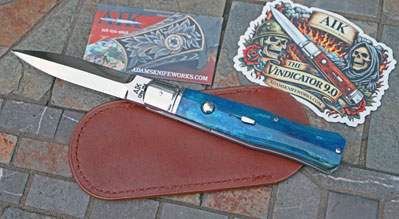 AIK VINDICATOR 9.0 Integral Auto Dagger w/ Blue Bone