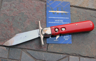Vintage Craftsman Schrade Walden Swing Guard w/Red Celluloid