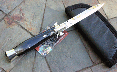 AIK BROWN RECLUSE WASP w/Hellrazor Bolster, Oval Safety & Horn