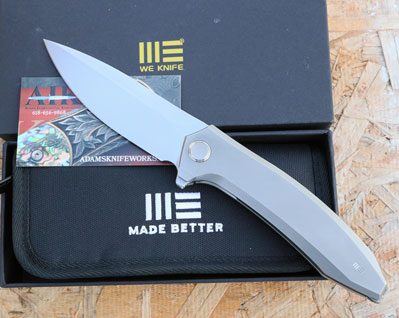 WE KNIFE CO ACUMINAL GRAY TITANIUM Frame Lock Flipper