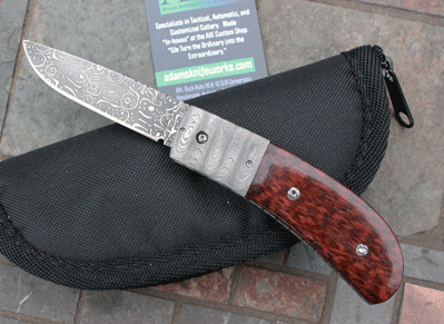 Whiskers Allen Scale Release Auto w/Snakewood & Damascus