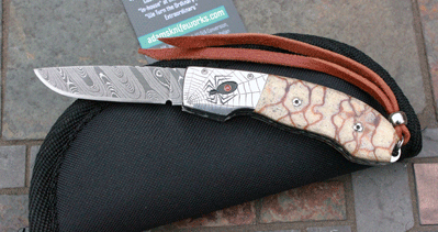 Whiskers DAMASCUS "Black Widow" Bolster Release w/Tiger Coral