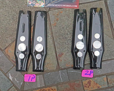 Genuine Horn w/ Pearl Inlays Factory Scales Campolin BLACK WIDOW