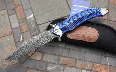 D Ralph HANDMADE Damascus & Titanium EXPENDABLES Asst Flipper