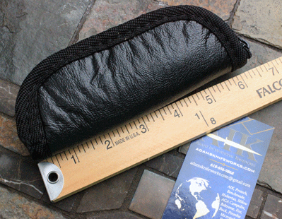 AIK's Quality Zippered MEDIUM SIZED Leather Look Knife Pouch