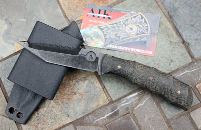 Zach Miller HANDMADE TANTO FIGHTER with Micarta & 8670
